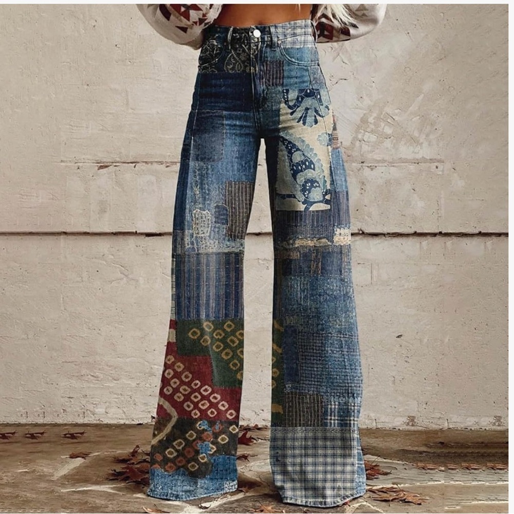 High waisted bootcut/wide leg jeans